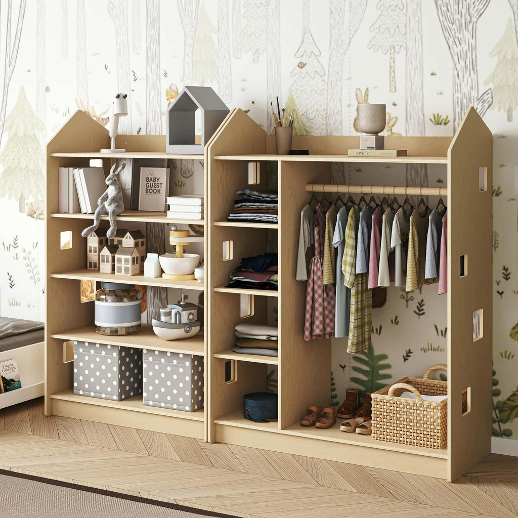 Offener Kinderkleiderschrank