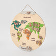 BusyKids Holz-Weltkarte mit magnetischen Tierfiguren