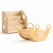Schaukelwippe, natur + Bücherregal — Set BusyKids