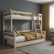 BusyKids Etagenbett LUMI mit Leiter vorne 90 x 200 / 120 x 200 cm