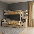 BusyKids Etagenbett LUMI-MAX mit Aufbewahrungstreppe 90 x 200 / 120 x 200 cm