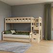 BusyKids Etagenbett FOXY-MAX mit Aufbewahrungstreppe 90 x 200 / 120 x 200 cm