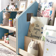 Bücherregal nach Montessori - zart blau / rosa