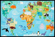 Kinderteppich Torino Kids 233 – WORLD MAP