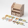 Regal 2-in-1 + Spielzeugkiste ×2 + Füllung nach Wahl — Set BusyKids · Puzzles [fill:puzzles]