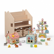 Regal 2-in-1 + Spielzeugkiste ×2 + Füllung nach Wahl — Set BusyKids · Formen & Motorik [fill:shapes]