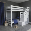 BusyKids Etagenbett MIRA-MAX 2in1 mit vorderer Stauraumtreppe 90 x 200 cm
