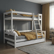 BusyKids Etagenbett LUMI mit Leiter vorne 90 x 200 / 120 x 200 cm