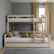 BusyKids Etagenbett LUMI mit Leiter vorne 90 x 200 / 120 x 200 cm