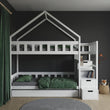 BusyKids Etagenbett MAMI-TWIN mit Aufbewahrungstreppe 90 x 200 cm