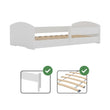 Montessori-Kinderbett LEO 160 × 80 / 140 × 70 cm mit Rausfallschutz