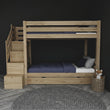BusyKids Etagenbett MIRA-ONE 2-in-1 mit seitlicher Treppe und Stauraum 90 x 200 cm