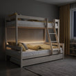 BusyKids Etagenbett LUMI mit Leiter vorne 90 x 200 / 120 x 200 cm