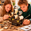 BusyKids Holz-3D-Bausatz Piratenschiff
