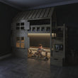 BusyKids Halbhohes Hausbett GALAXY-HOUSE MAX mit Treppe mit Stauraum 90 x 200 cm