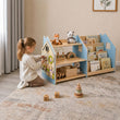 Bücherregal & Spielzeugregal Set BusyKids - zart blau / rosa