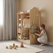 Set - Schrank + Offener Kinderkleiderschrank in Form eines Hauses Montessori BusyKids