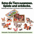 BusyKids Lernpuzzle aus Holz mit Tieren – 30 Teile