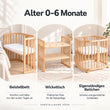 BusyKids MIRACLE 7-in-1 mitwachsendes Babybett mit Matratze