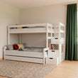 BusyKids Etagenbett LUMI-MAX mit Aufbewahrungstreppe 90 x 200 / 120 x 200 cm