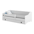 Kinderbett ERYK mit Schutzgitter und Aufbewahrungsschublade - 160 x 80/180 х 80 cm