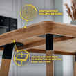 BusyKids Rechteckiger Tisch aus massiver Eiche