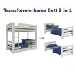 BusyKids Etagenbett MIRA 2-in-1 für Kinder 90 x 200 cm