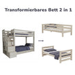 BusyKids Etagenbett MIRA-ONE 2-in-1 mit seitlicher Treppe und Stauraum 90 x 200 cm