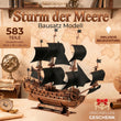Galeone aus Holz mit LED-Beleuchtung – 3D-Holzpuzzle 583 Teile, Schiffsmodell mit Segeln und Takelage, Modellbausatz ab 12 | BusyKids
