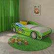 Kinderbett AUTO mit Grafik und Matratze - 140 x 70/160 x 80 cm
