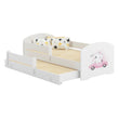 Kinderbett LUK-MAX mit Zusatzbett 145 x 80 cm und Matratze