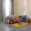 Kinderbett RIKO mit Grafik und Matratze - 140 x 70/160 x 80 cm