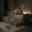 Kinderbett LUK-MAX mit Zusatzbett 145 x 80 cm und Matratze