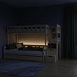 BusyKids Etagenbett FOXY-MAX mit Aufbewahrungstreppe 90 x 200 / 120 x 200 cm