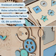 Set - BusyBoard Häuschen natura/mint und kreativer Würfel