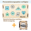 Set - BusyBoard Häuschen natura/mint und kreativer Würfel