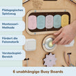 Set - BusyBoard Häuschen natura/pastell und kreativer Würfel