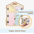 Set - BusyBoard Häuschen natura/pastell und kreativer Würfel