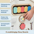 Set - BusyBoard Häuschen weiß und kreativer Würfel