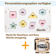 Set - BusyBoard Häuschen weiß/pastell und kreativer Würfel