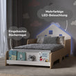 Schiebebett Hüttenform mit LED-Beleuchtung