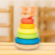 BusyKids Kinder-Holzpyramide „Füchslein“