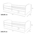 Montessori-Kinderbett LEO 160 × 80 / 140 × 70 cm mit Rausfallschutz