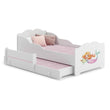 Kinderbett ANNA-MAX mit Zusatzbett 145 х 80 cm - mit Grafik und Matratze