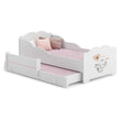 Kinderbett ANNA-MAX mit Zusatzbett 145 х 80 cm - mit Grafik und Matratze