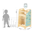Multifunktionaler wachsender Lernturm 5-in-1 - Play XL -  Mintgrün/Gelb