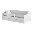 Kinderbett ERYK mit Schutzgitter und Aufbewahrungsschublade - 160 x 80/180 х 80 cm