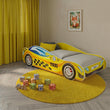 Kinderbett AUTO mit Grafik und Matratze - 140 x 70/160 x 80 cm