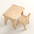 Set - mitwachsende Tisch und Stuhl für Kleinkinder - natur